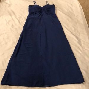 Symphony Venus Bridesmaid Dress Navy Long Spaghetti Straps Size 12